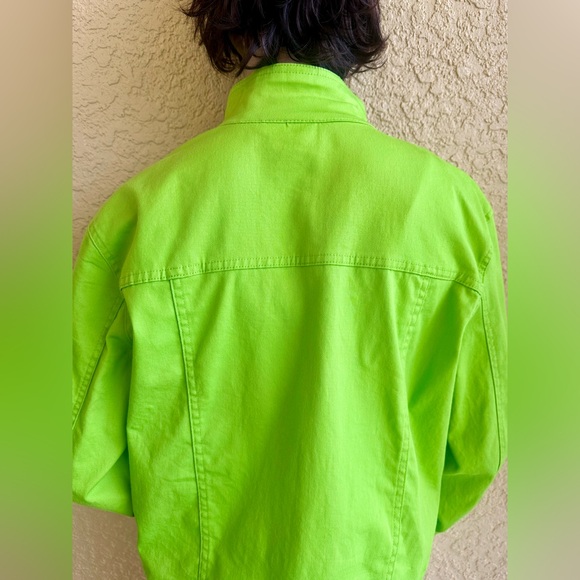 IMPULSE brand lime green canvas jacket - Picture 8 of 10